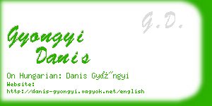 gyongyi danis business card